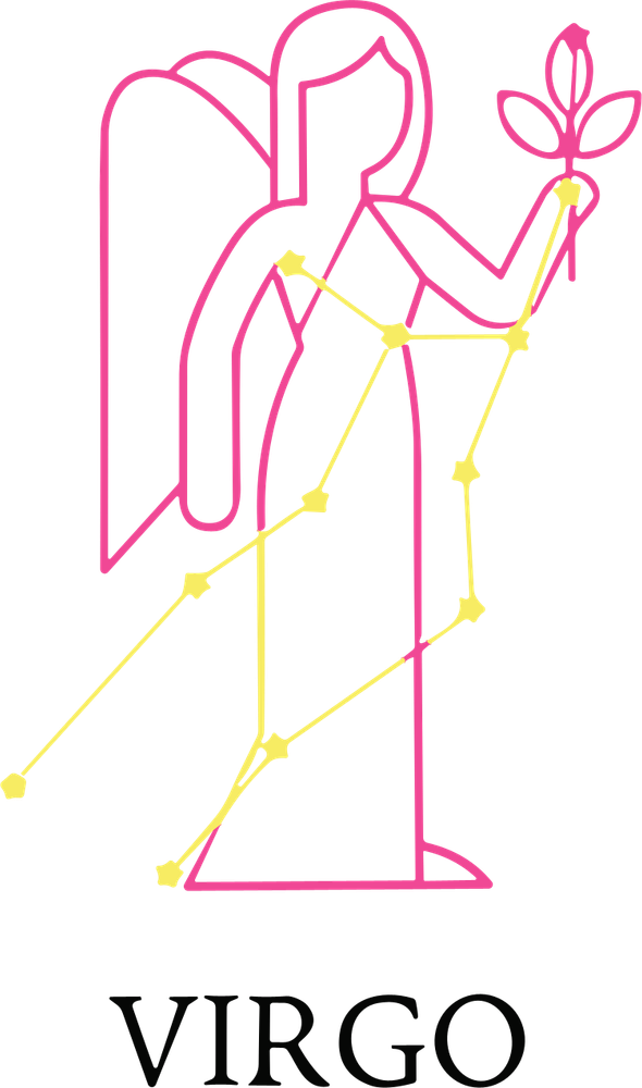 Virgo Pink Constellation - Zodiacs & Horoscopes DTF Transfers