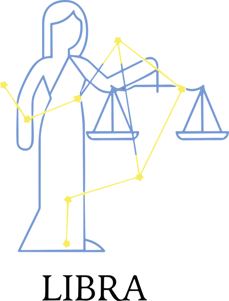 Libra Blue Constellation - Zodiacs & Horoscopes DTF Transfers