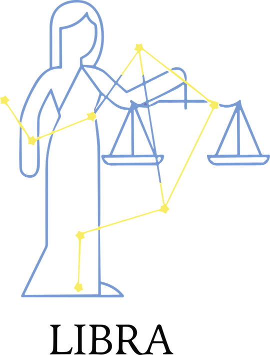 Libra Blue Constellation - Zodiacs & Horoscopes DTF Transfers