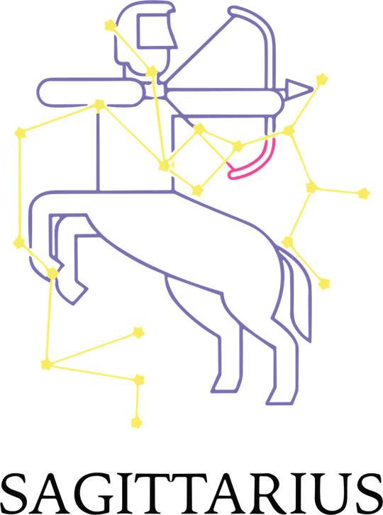 Sagittarius Purple Constellation - Zodiacs & Horoscopes DTF Transfers