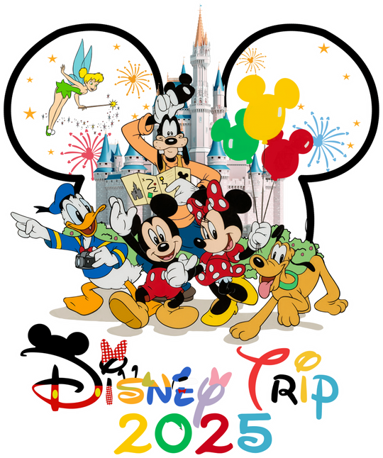 Disney Trip 2025 - Disney Iron On DTF Transfer