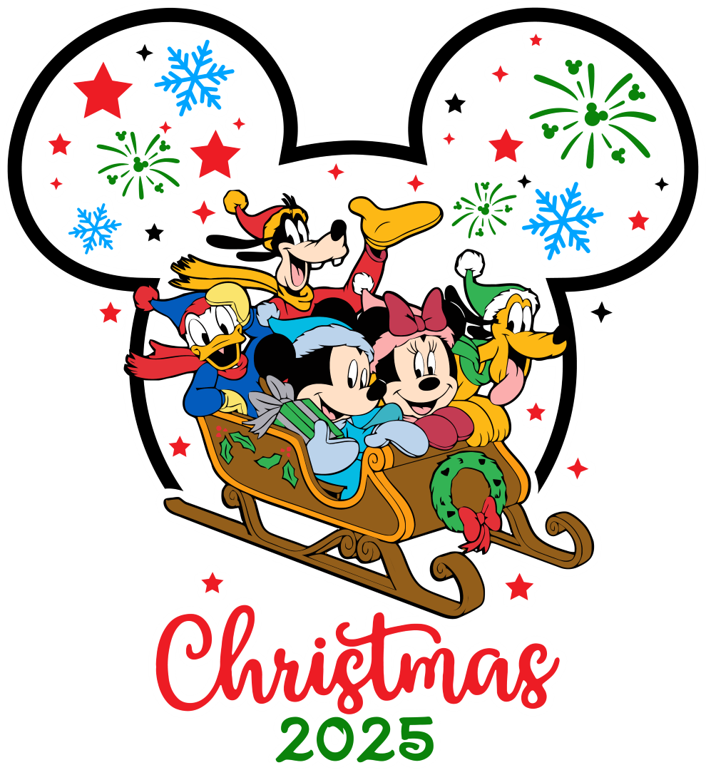 Disney Christmas 2025 - Disney Iron On DTF Transfer