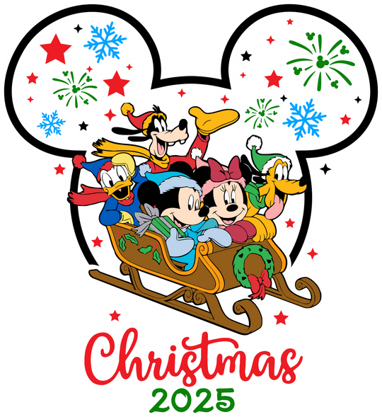 Disney Christmas 2025 - Disney Iron On DTF Transfer