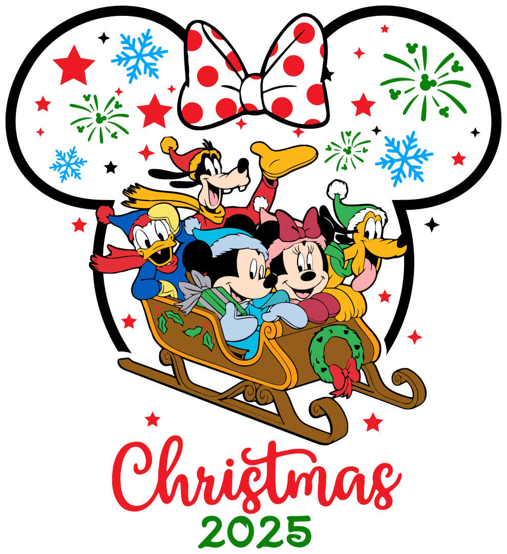 Disney Christmas 2025 - Disney Iron On DTF Transfer