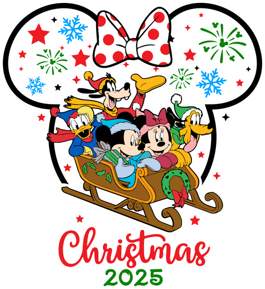 Disney Christmas 2025 - Disney Iron On DTF Transfer