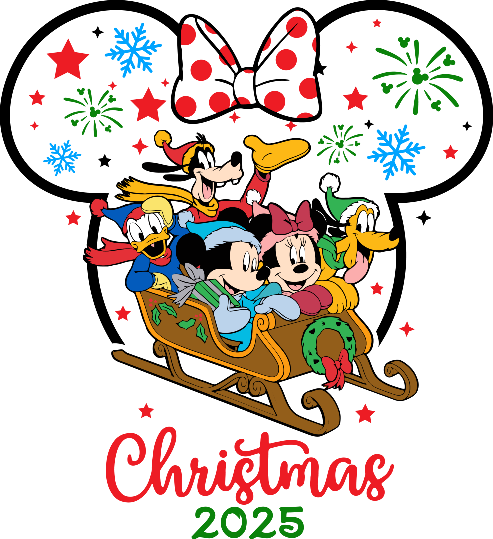 Disney Christmas 2025 - Disney Iron On DTF Transfer