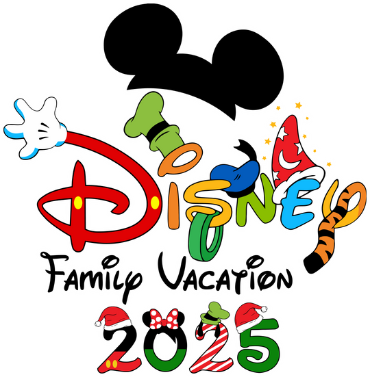 Disney Family Vacation 2025 - Disney Iron On DTF Transfer