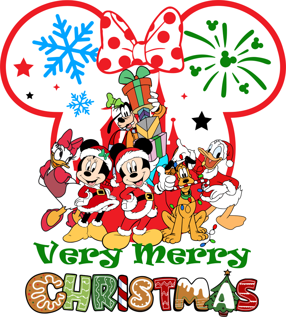 Very Merry Christmas - Disney Iron On DTF Transfer