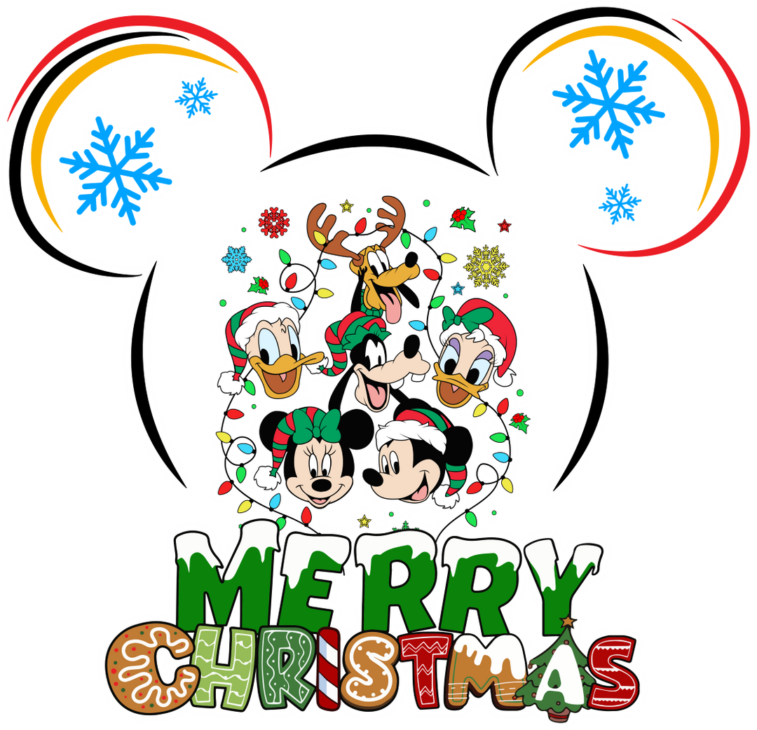 Merry Christmas Disney - Disney Iron On DTF Transfer