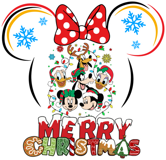 Merry Christmas Disney - Disney Iron On DTF Transfer