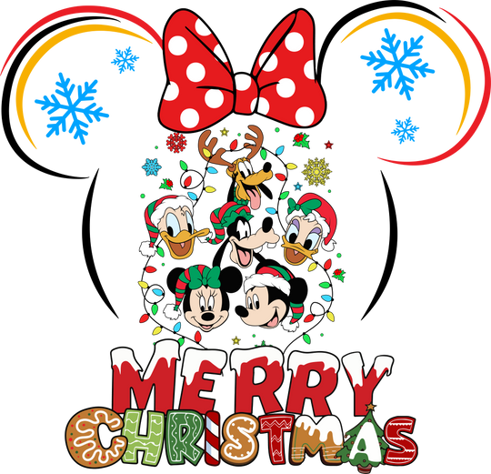 Merry Christmas Disney - Disney Iron On DTF Transfer