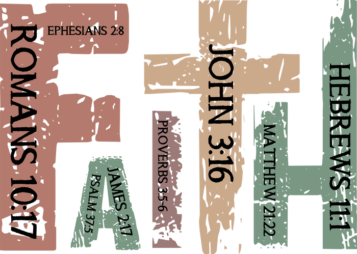 Faith Cross Design - Christianity DTF Transfer