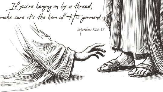 When You're Hanging On By A Thread - Christianity DTF Transfer