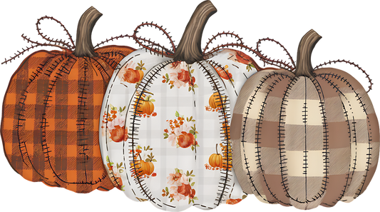 Three Pumpkins - Halloween DTF Transfer