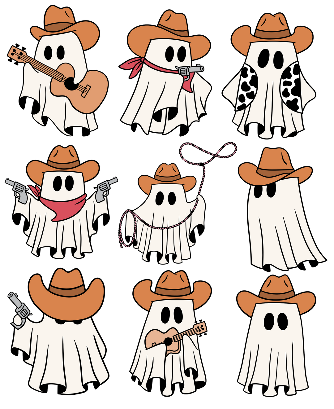 Cowboy Ghosts - DTF heat transfer - Transfer Kingdom