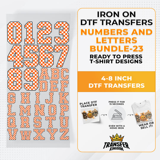 Numbers And Letters Bundle T-shirt Designs Premade DTF Gangsheet - DTF Bundle 23