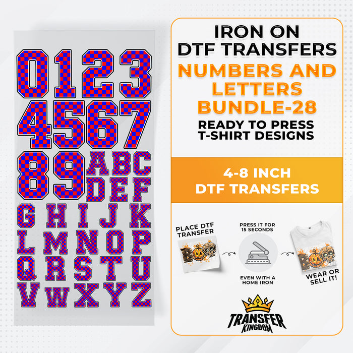 Numbers And Letters Bundle T-shirt Designs Premade DTF Gangsheet - DTF Bundle 28