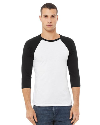 BELLA CANVAS Three-Quarter Sleeve Baseball Tee