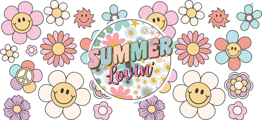 Summer Lovin' - Summer Cup Wrap UV Sticker Permanent UV DTF Decal