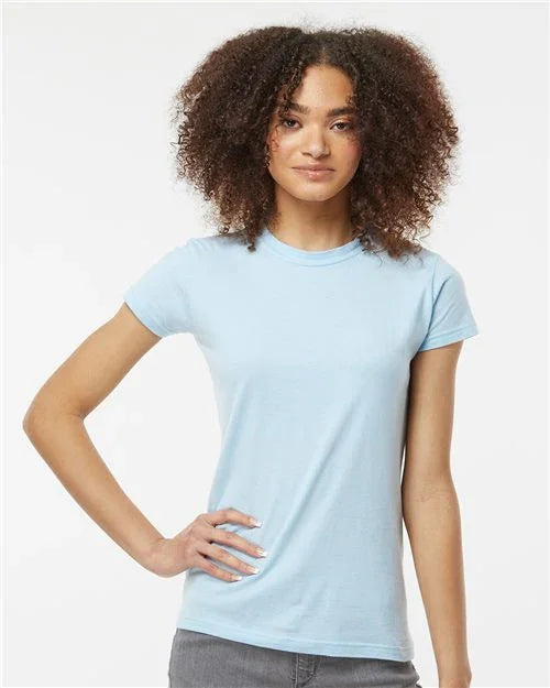 TULTEX Women's Fine Jersey Slim Fit T-Shirt