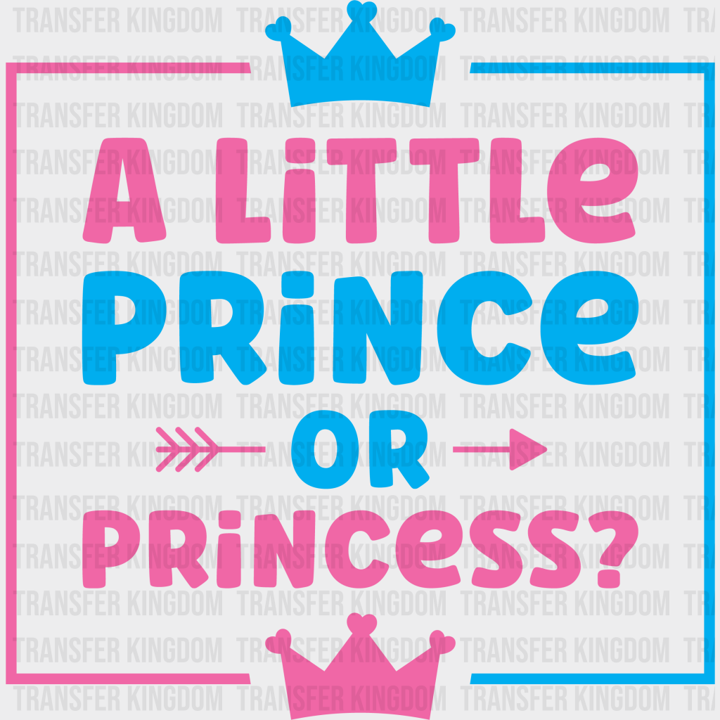 A Little Prince Or Princess - Gender Reveal Dtf Transfer