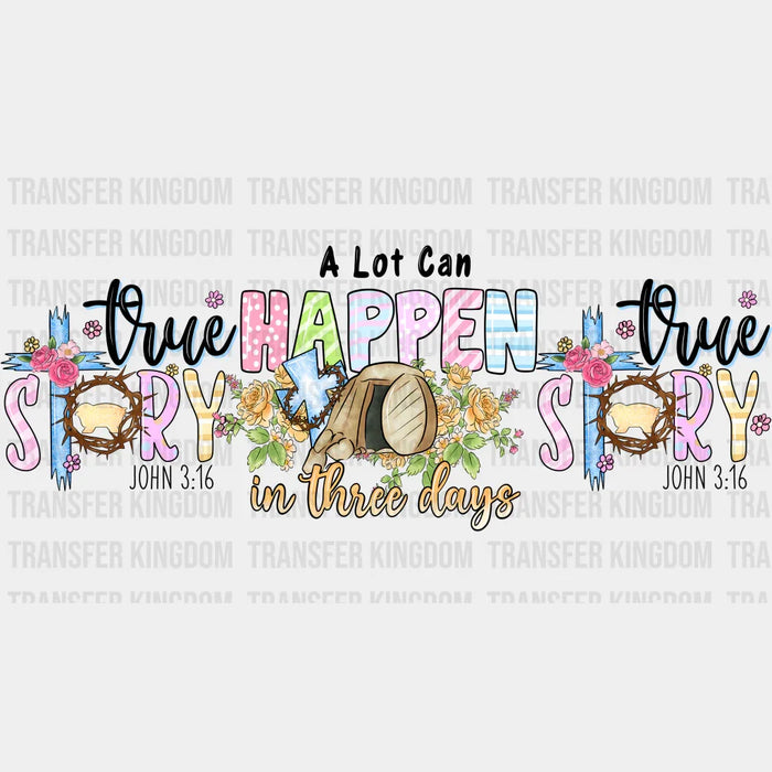 A Lot Can Happen In Three Days Easter UV DTF Transfer Cup Wrap UV DTF Sticker