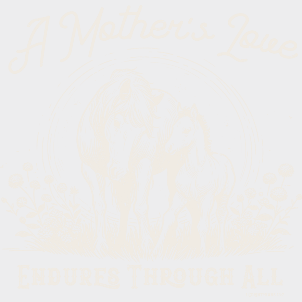 A Mother’s Love Endures Through All - Christianity DTF Transfer Adult Unisex - S & M (10’’) / Light Color Design (See