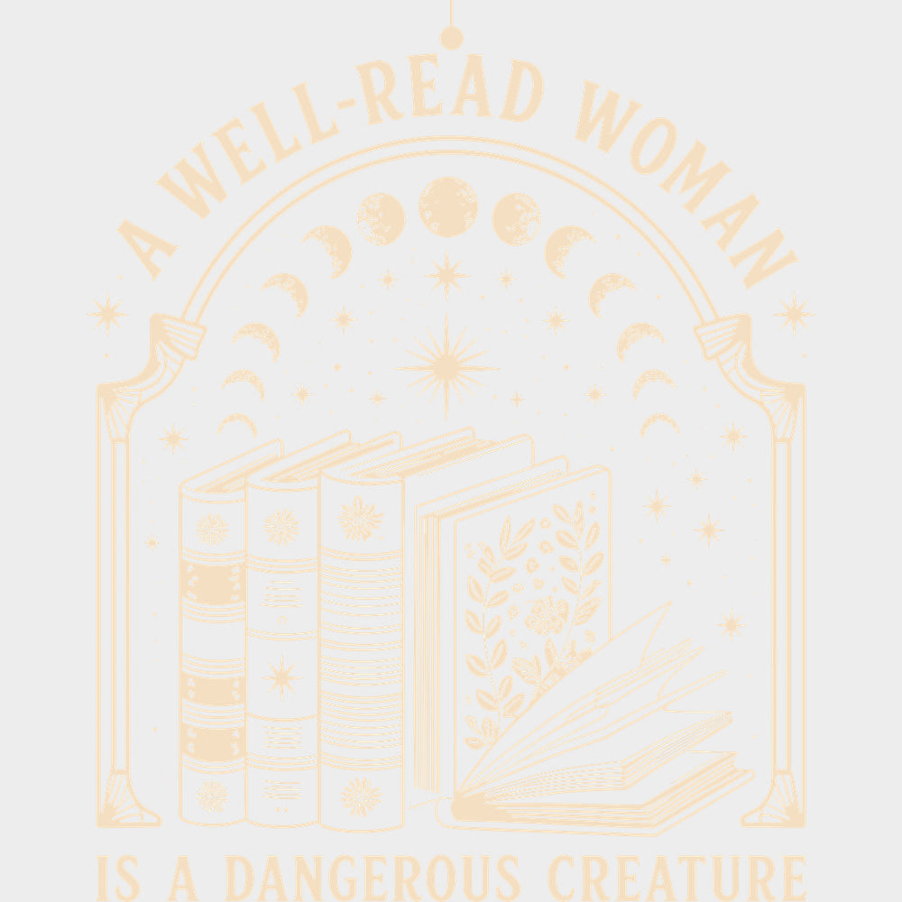 A Well Read Woman - Reading DTF Transfers - Adult Unisex - S & M (10’’) / Light Color Design (See Imaging)