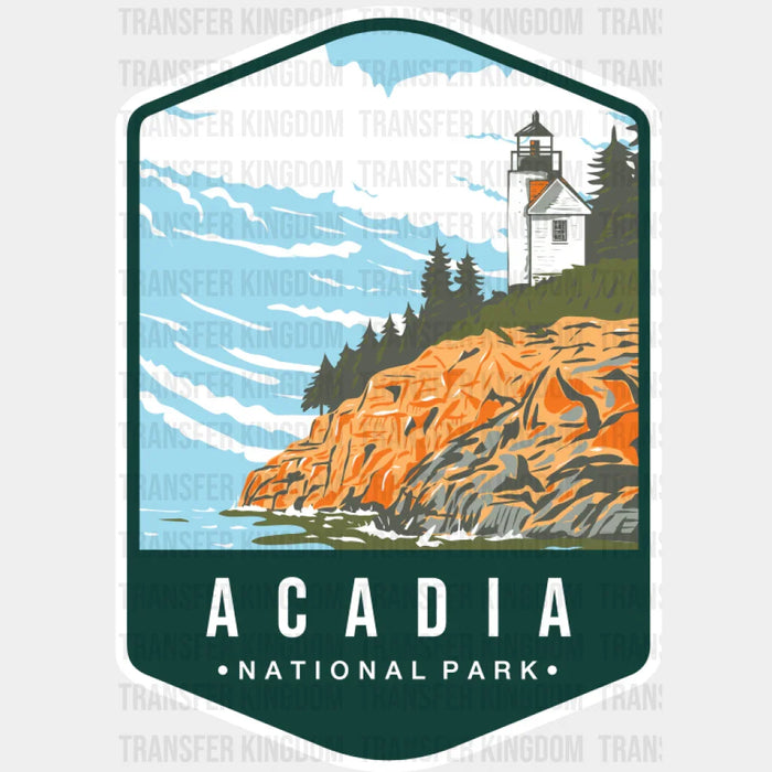 Acadia National Park Colorful Design - National Parks DTF Transfer