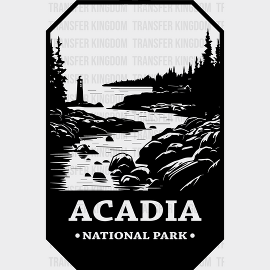 Acadia National Park Design - Parks Dtf Transfers Unisex S & M (10’) / Dark Color See Imaging