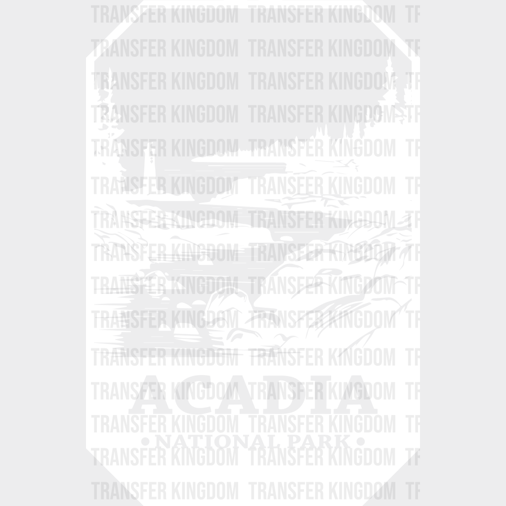 Acadia National Park Design - Parks Dtf Transfers Unisex S & M (10’) / Light Color See Imaging