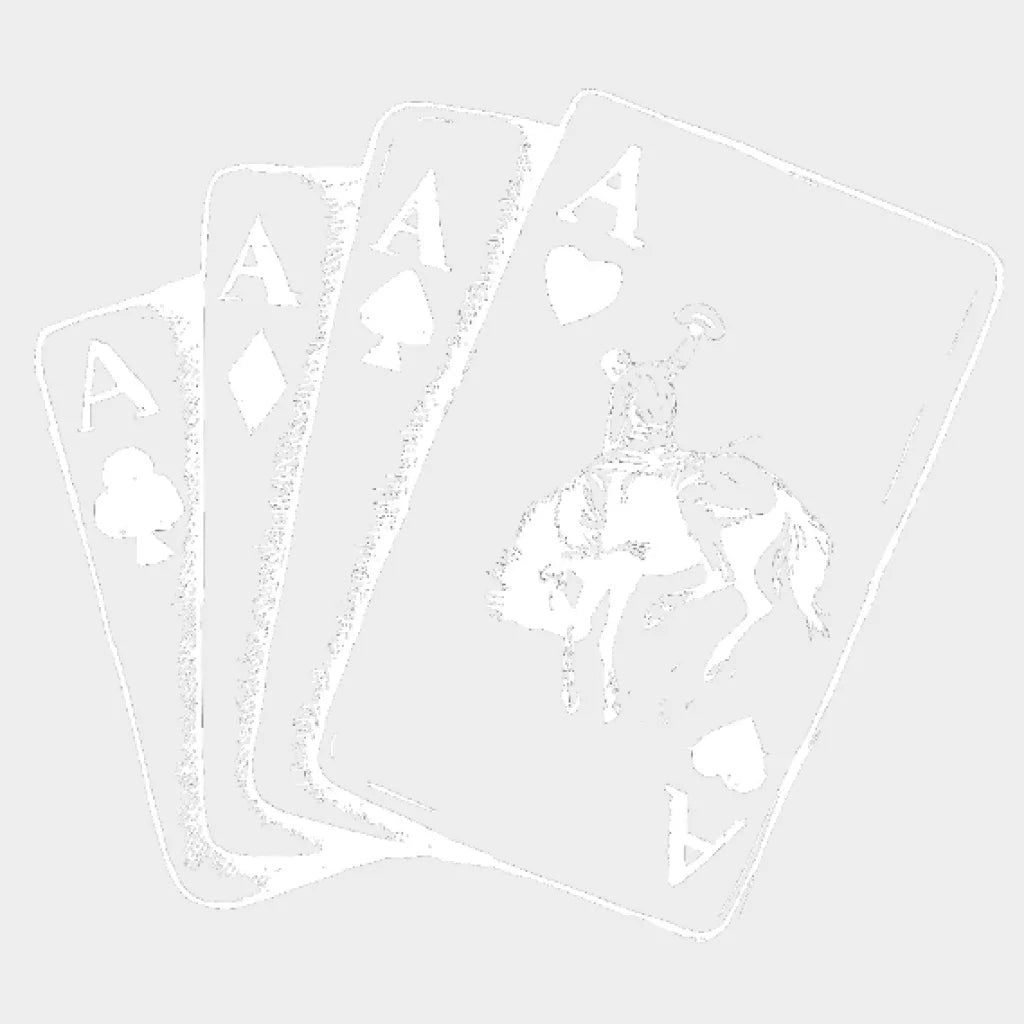 Ace Of Spades Playing Card Cowboy Design - Dtf Heat Transfer