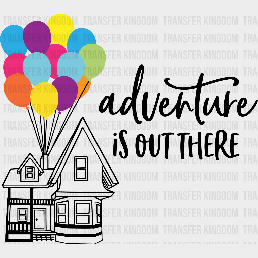 Adventure Is Out There Disney Dtf Transfer Unisex - S & M (10’) / Dark Color Design See Imaging