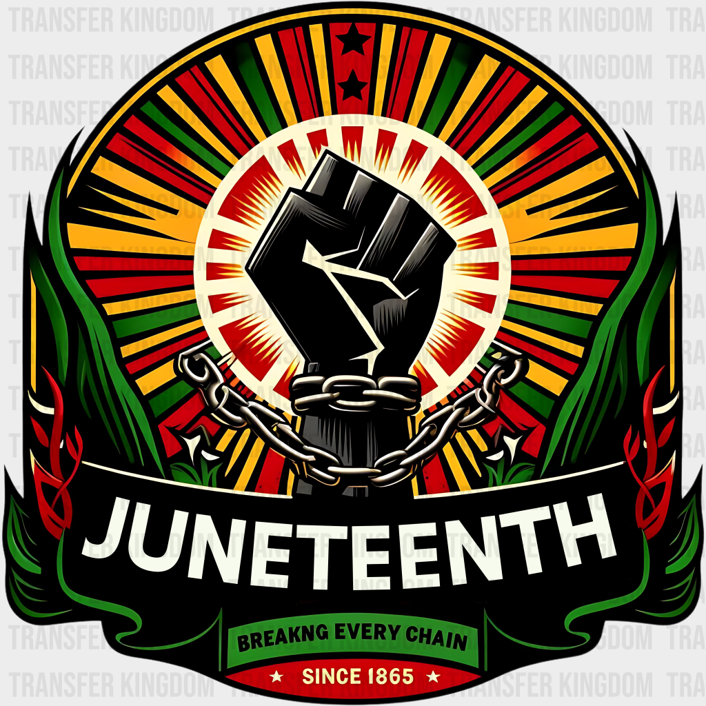 African Colors Rising Fist - Juneteenth Dtf Heat Transfer