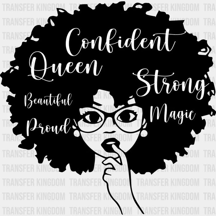 Afro Queen Glasses Black Women Design - DTF heat transfer