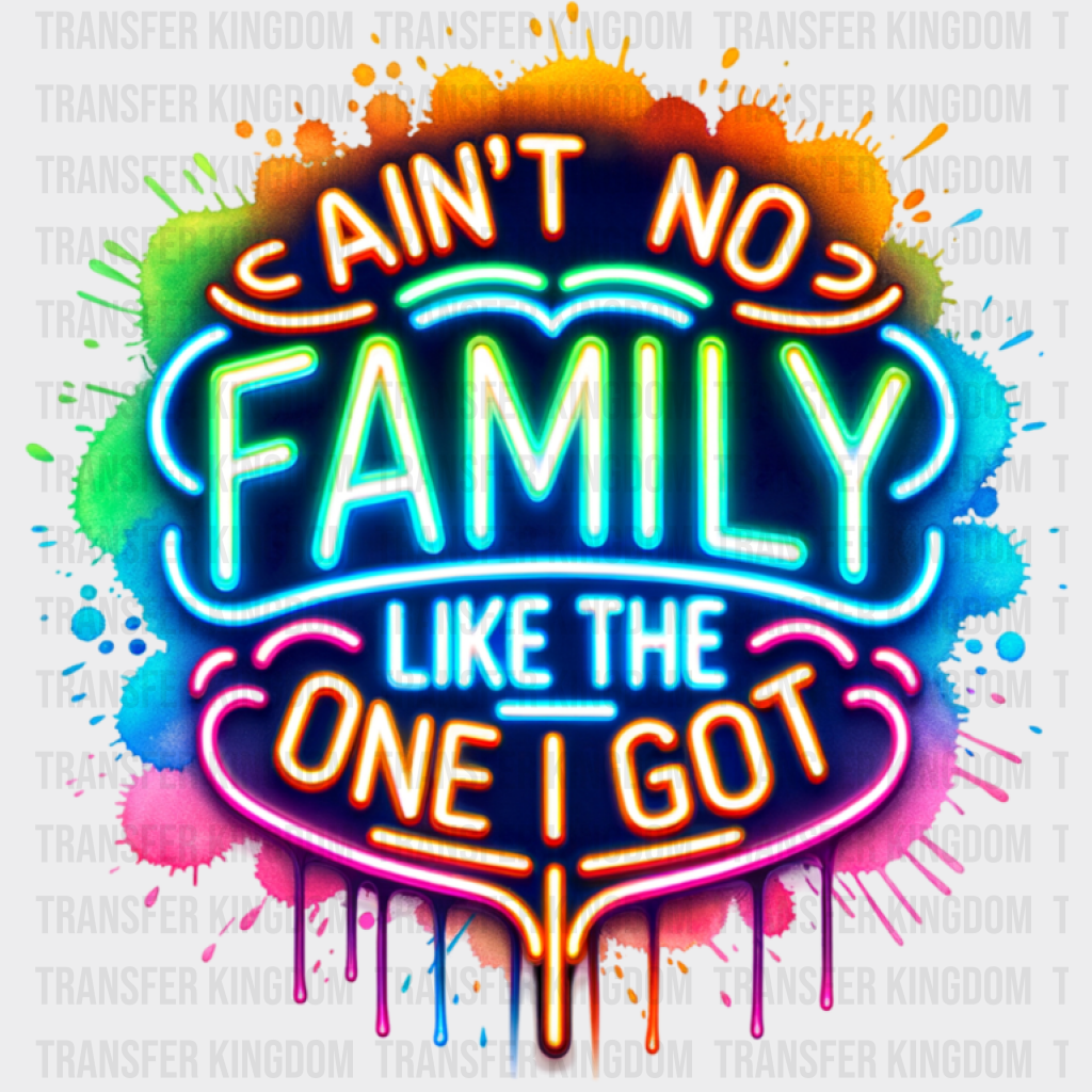 Ain’t No Family Like The One I Got Colorful Neon - Family DTF Transfer