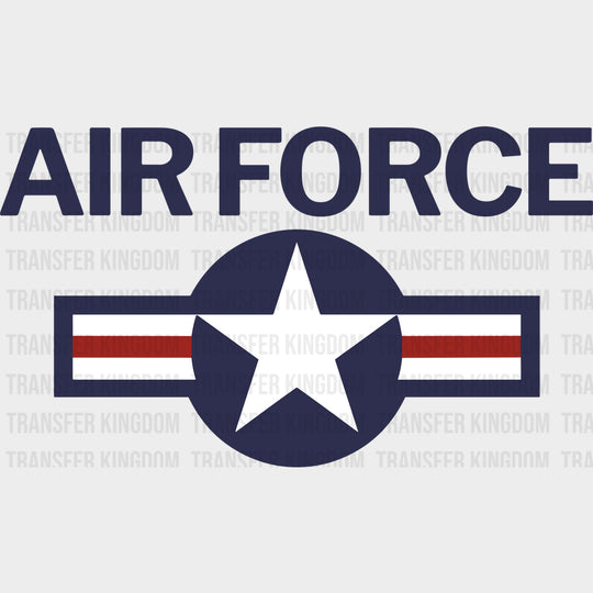 Air Force - Air Force DTF Transfers - Adult Unisex - S & M (10’’) / Dark Color Design (See Imaging)
