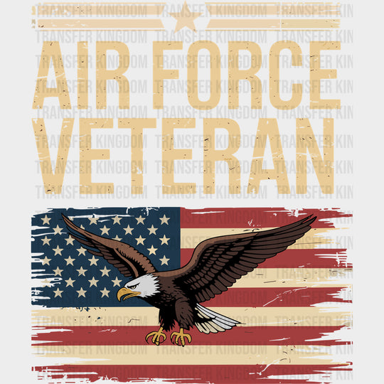 Air Force Veteran US Flag - Air Force DTF Transfers