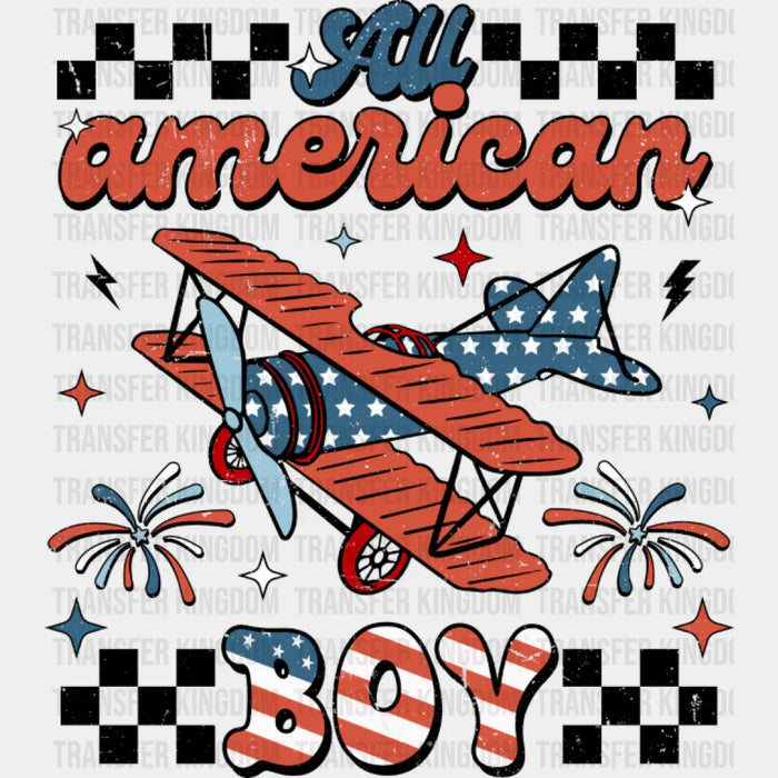 All American Boy Plane - Kids DTF heat transfer