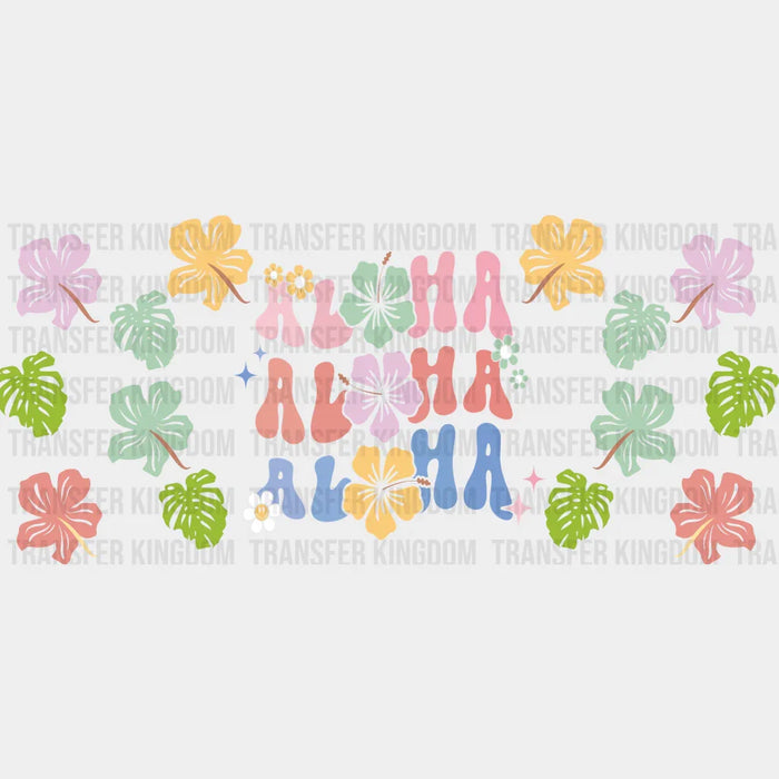 Aloha Colorful Design - Summer Cup Wrap UV Sticker Permanent UV DTF Decal