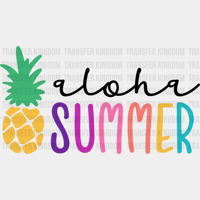 Aloha Summer Pineapple - Hawaii - Summer Lover Design - DTF heat transfer