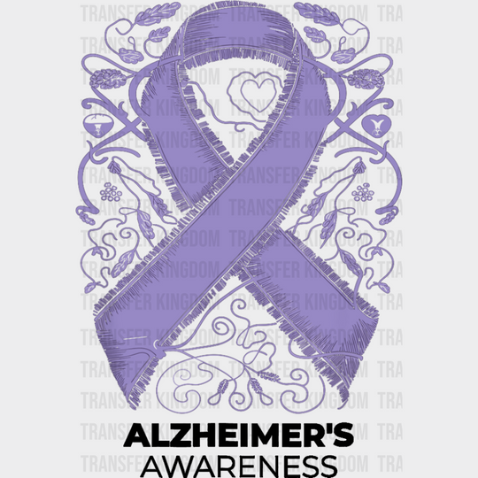 Alzheimer’s Awareness - Alzheimer’s Awareness DTF Transfer Adult Unisex - S & M (10’’) / Dark Color Design (See Imaging)