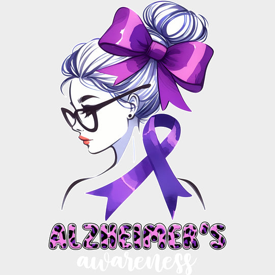 Alzheimer's Awareness Girl - Alzheimer's Awareness DTF Transfer transfer-kingdom Light Color Design (See Imaging)