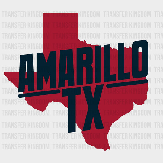 Amarillo TX - States & Cities DTF Transfer