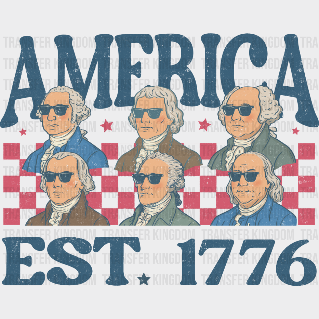America EST. 1776 Founders - 4th Of July DTF Transfer
