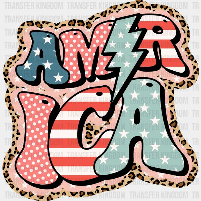 America Leopard Bolt DTF Transfer