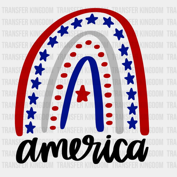 America Rainbow DTF Transfer