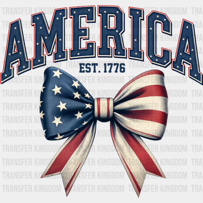 America Ribbon EST 1776 - 4th Of July DTF Transfer