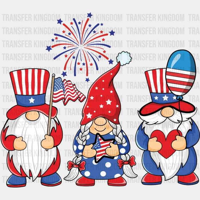 American Flag Gnomes - 4th Of July DTF Transfer