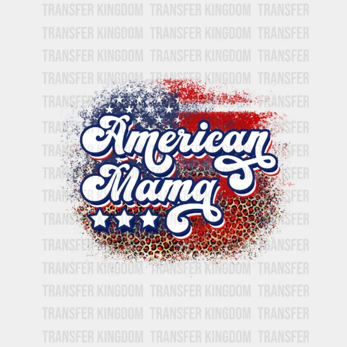 American Mama Glitter Design - DTF Transfer